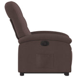 Fauteuil inclinable électrique marron foncé tissu
