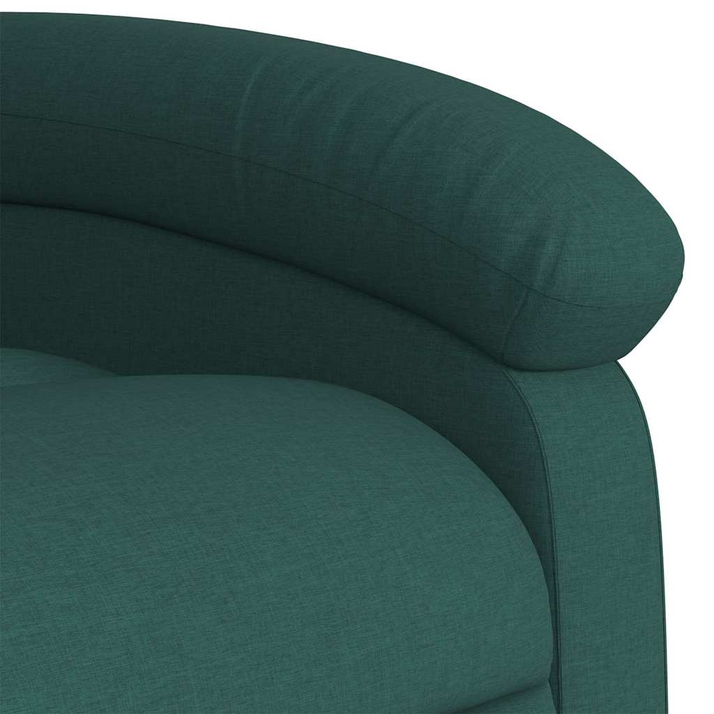 Fauteuil inclinable électrique vert foncé tissu