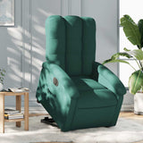 Fauteuil inclinable électrique vert foncé tissu