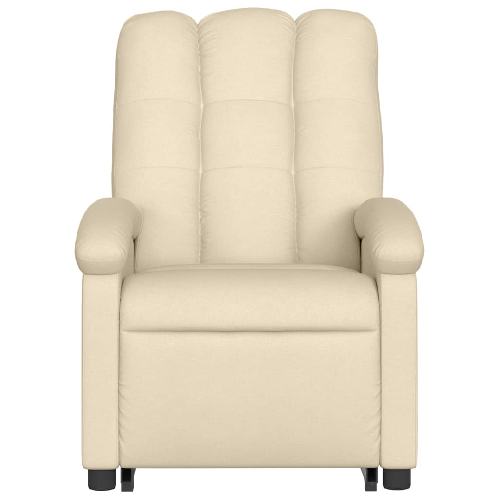 Fauteuil inclinable électrique crème tissu