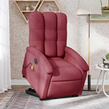 Fauteuil inclinable de massage électrique Rouge bordeaux Tissu