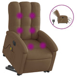 Fauteuil inclinable de massage électrique Marron Tissu