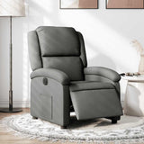Fauteuil inclinable électrique Gris foncé Tissu