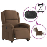 Fauteuil inclinable électrique Marron Tissu