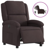 Fauteuil inclinable électrique Marron foncé Tissu