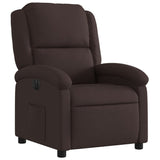 Fauteuil inclinable électrique Marron foncé Tissu