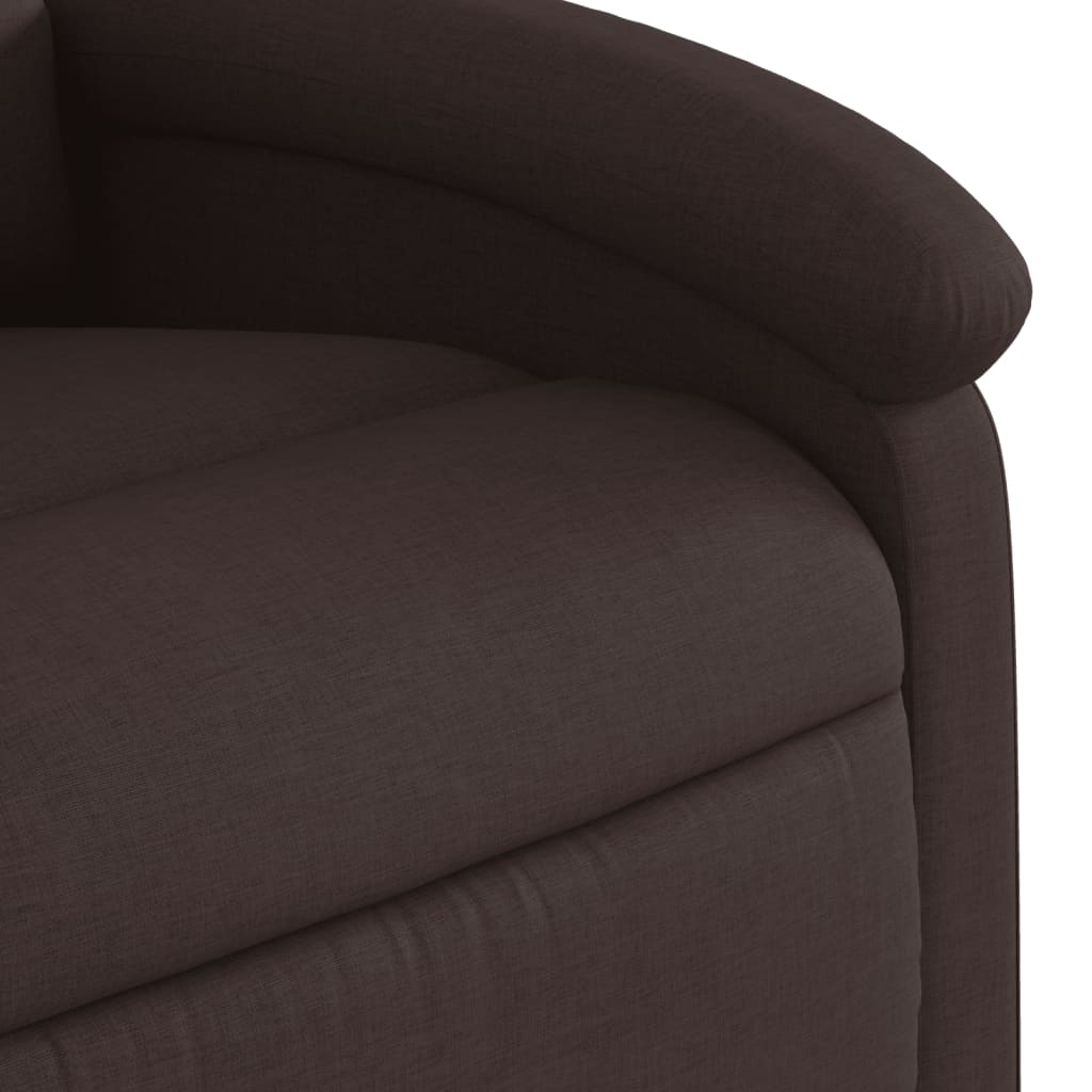Fauteuil inclinable électrique Marron foncé Tissu