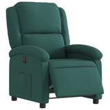 Fauteuil inclinable électrique Vert foncé Tissu