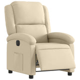 Fauteuil inclinable électrique Crème Tissu