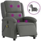Fauteuil inclinable de massage électrique gris foncé tissu