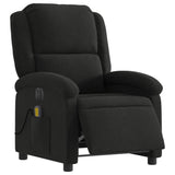 Fauteuil de massage inclinable électrique Noir Tissu