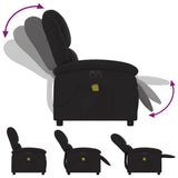 Fauteuil de massage inclinable électrique Noir Tissu