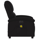 Fauteuil de massage inclinable électrique Noir Tissu