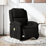 Fauteuil de massage inclinable électrique Noir Tissu