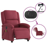 Fauteuil de massage inclinable électrique Rouge bordeaux Tissu