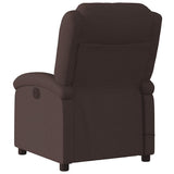 Fauteuil de massage inclinable électrique Marron foncé Tissu