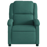 Fauteuil de massage inclinable électrique Vert foncé Tissu