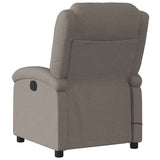 Fauteuil de massage inclinable électrique Taupe Tissu