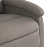 Fauteuil de massage inclinable électrique Taupe Tissu