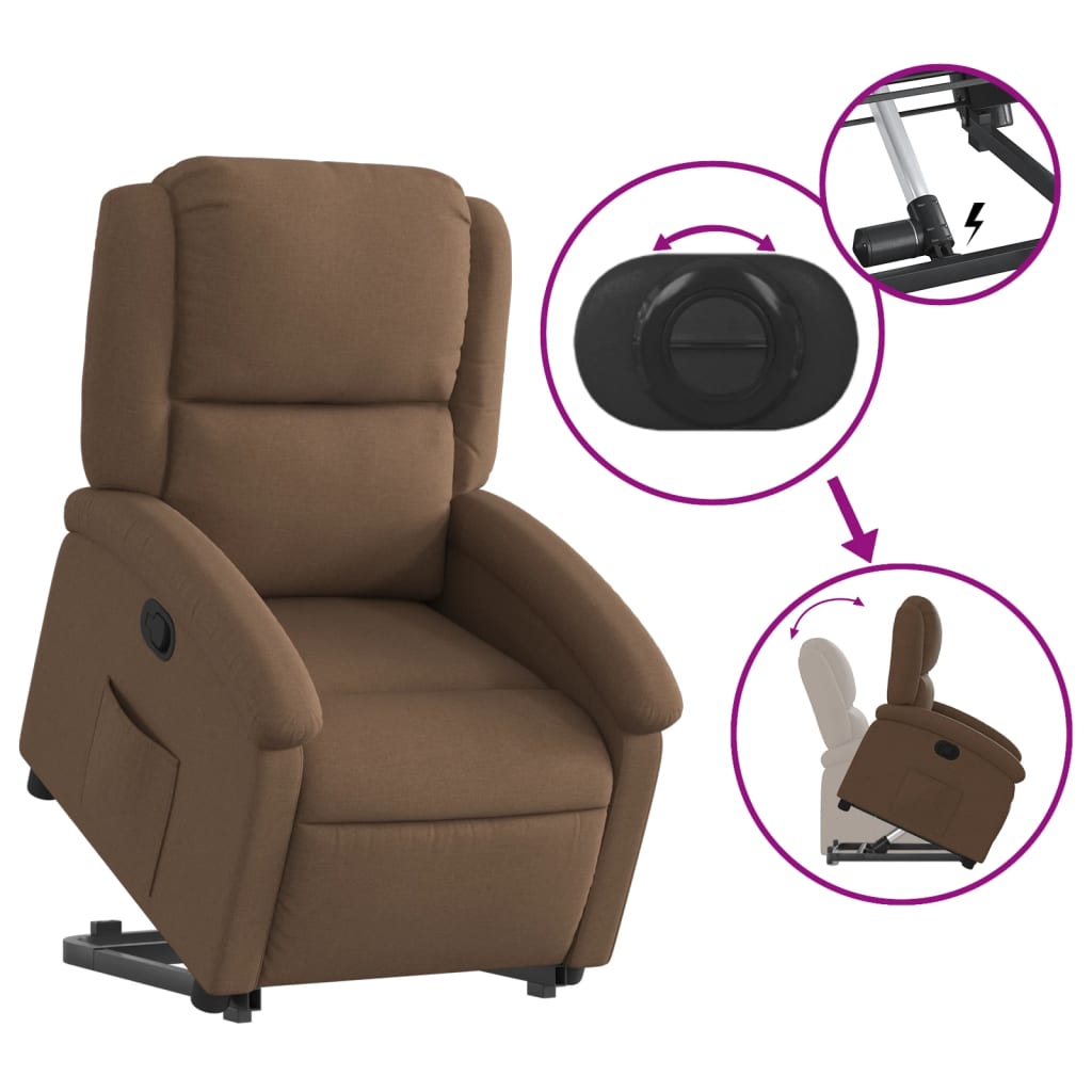 Fauteuil inclinable Marron Tissu
