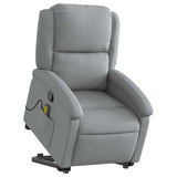 Fauteuil de massage inclinable Gris clair Tissu