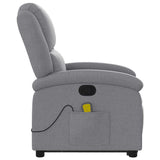 Fauteuil de massage inclinable Gris clair Tissu