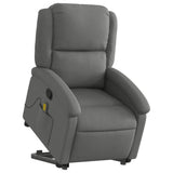 Fauteuil de massage inclinable Gris foncé Tissu