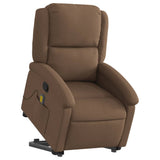Fauteuil de massage inclinable Marron Tissu