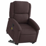 Fauteuil inclinable de massage Marron foncé Tissu