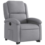 Fauteuil inclinable électrique gris clair tissu