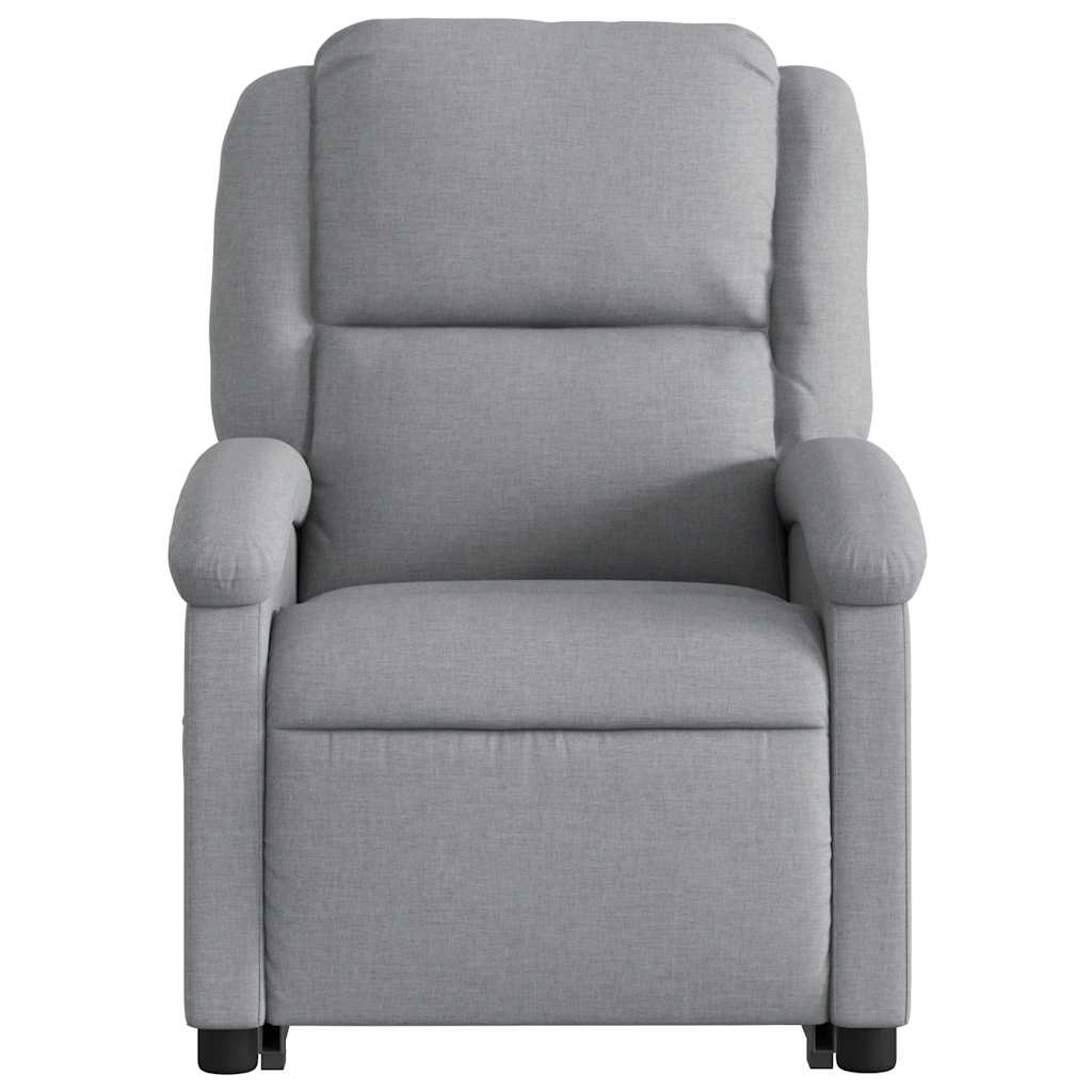 Fauteuil inclinable électrique gris clair tissu