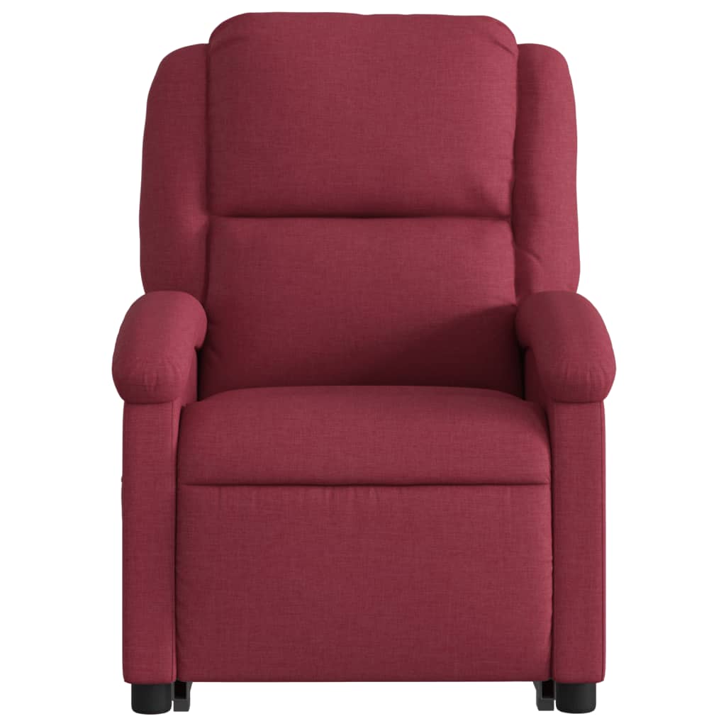 Fauteuil inclinable électrique rouge bordeaux tissu