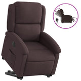 Fauteuil inclinable électrique marron foncé tissu