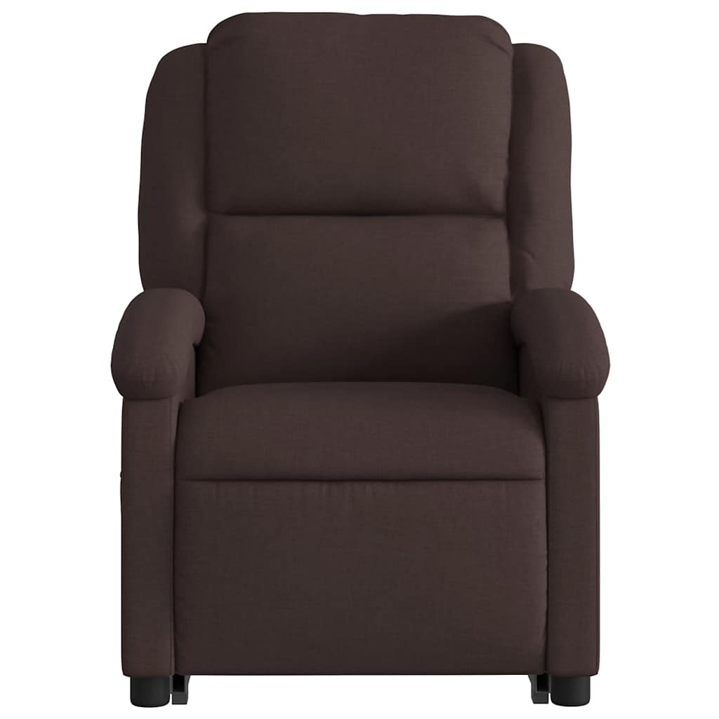 Fauteuil inclinable électrique marron foncé tissu