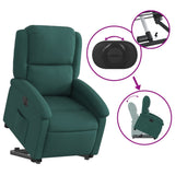 Fauteuil inclinable électrique vert foncé tissu