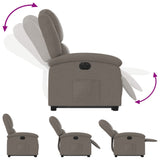 Fauteuil inclinable électrique taupe tissu