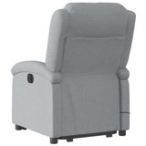 Fauteuil inclinable de massage électrique Gris clair Tissu