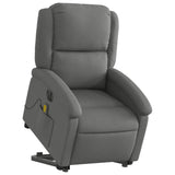 Fauteuil inclinable de massage électrique Gris foncé Tissu