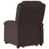 Fauteuil inclinable de massage électrique Marron foncé Tissu