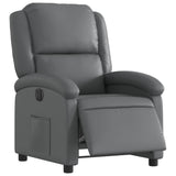 Fauteuil inclinable électrique Gris Similicuir