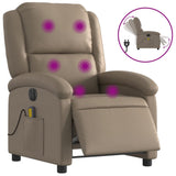 Fauteuil de massage inclinable électrique cappuccino similicuir