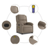 Fauteuil de massage inclinable électrique cappuccino similicuir