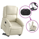 Fauteuil inclinable Crème Similicuir