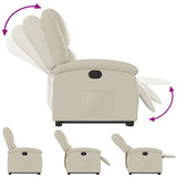 Fauteuil inclinable Crème Similicuir