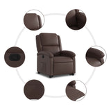 Fauteuil inclinable marron similicuir