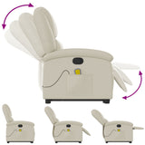 Fauteuil inclinable de massage Crème Similicuir