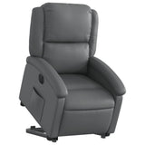 Fauteuil inclinable électrique gris similicuir