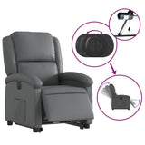 Fauteuil inclinable électrique gris similicuir