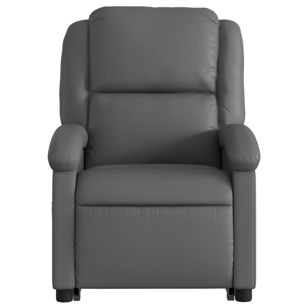 Fauteuil inclinable électrique gris similicuir