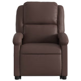 Fauteuil inclinable de massage électrique marron similicuir